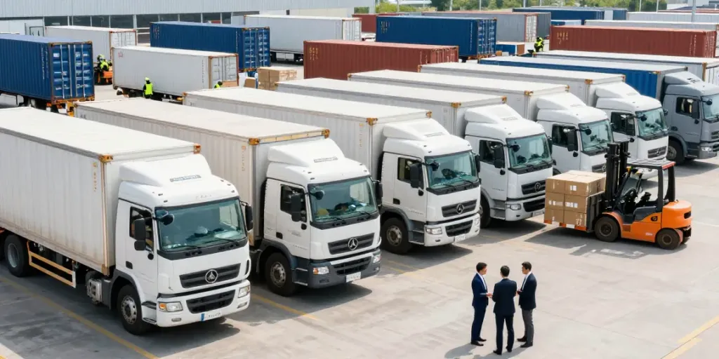 Effiziente Transporte mit OCARGO in einem logistischen Hub in Düsseldorf